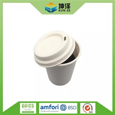 Cești de cafea de unică folosință de 10 oz cu capace